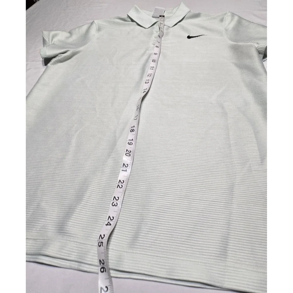 Nike Victory Dri-FIT Golf Polo Ribbed Shirt Womens Large Light Mint Green Golf